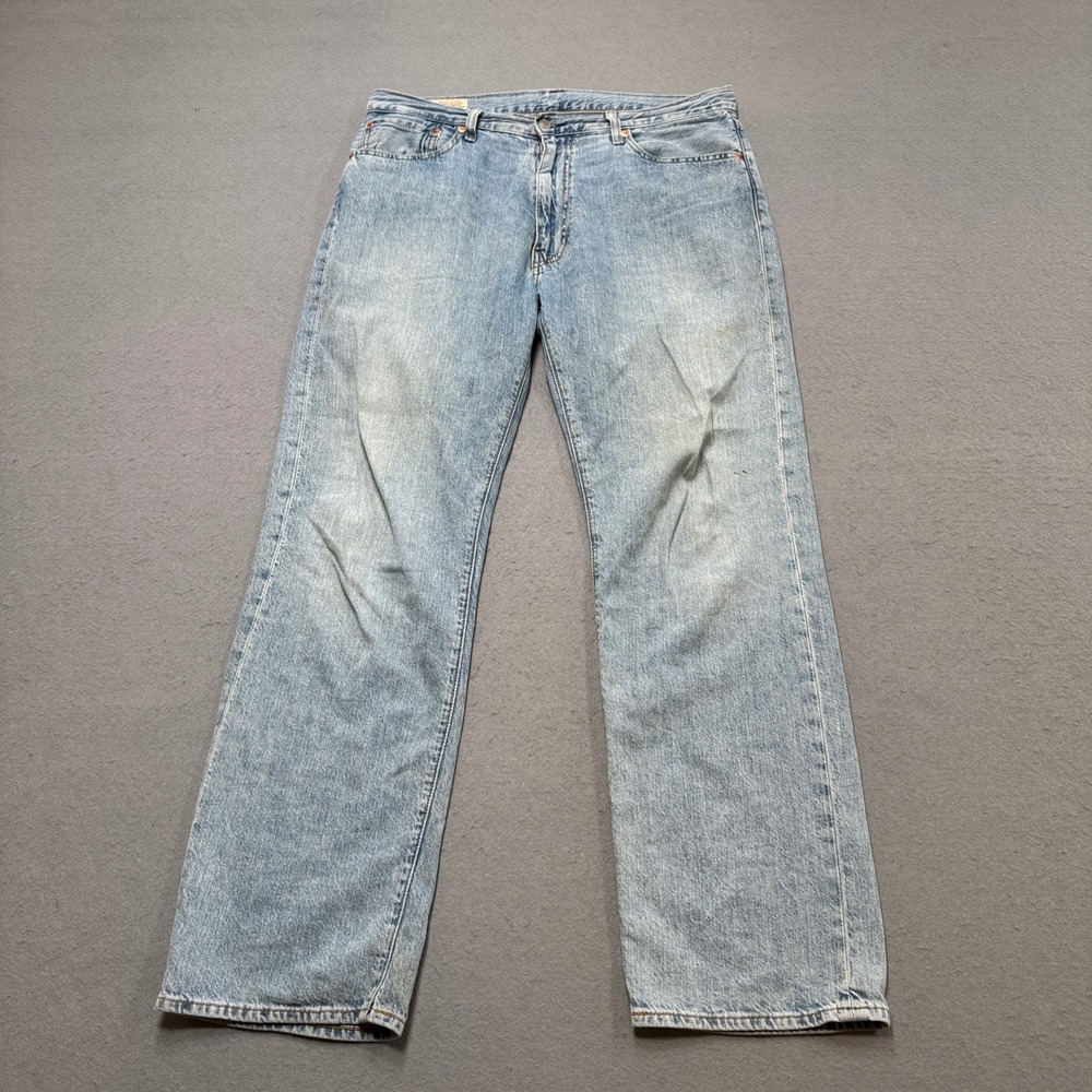 Levi's Premium Jeans Mens 33x32 Blue Denim Light Wash Big E Red Tab Straight Leg